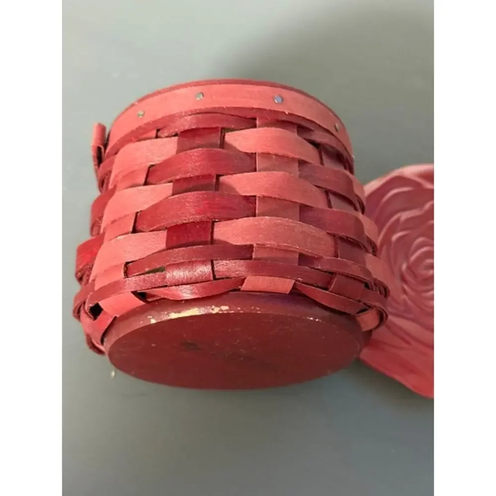 Longaberger Sweetheart Rosebud Basket 2014 Liner Protector Ceramic Topper